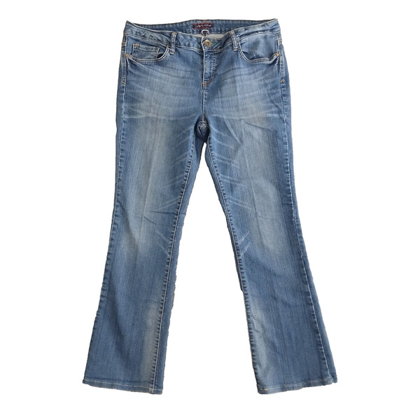 Tommy Hilfiger Bootcut Jeans Womens SZ 12 Blue Denim Stretch Pockets Style 77806 - Picture 1 of 7